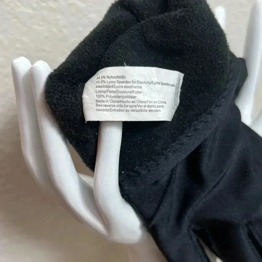 Isotoner Black Spandex Gloves OS